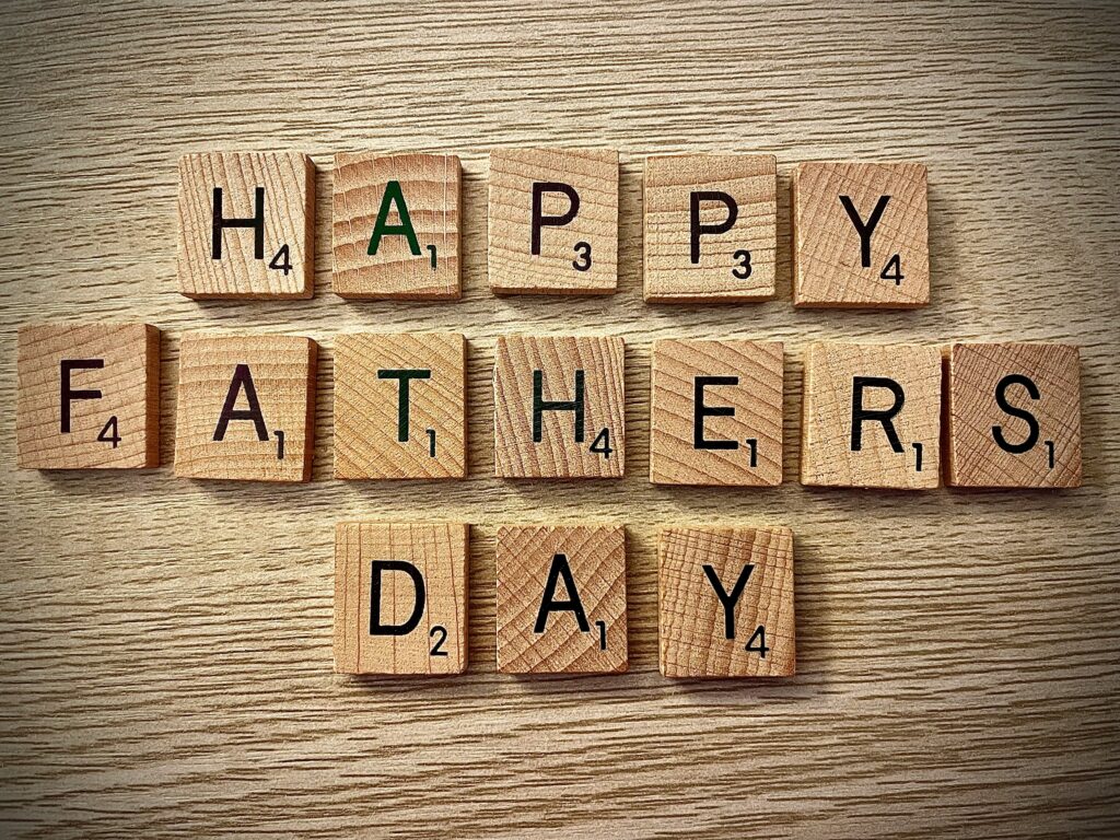 Scrabble board piece for Father's Day